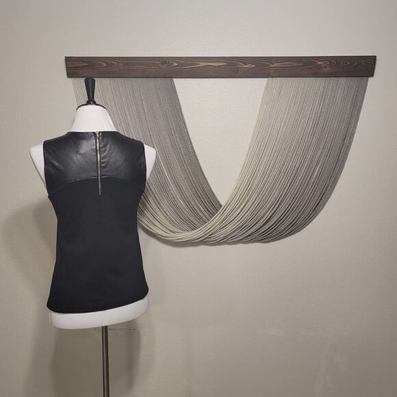 Banana Republic Leather Accent Tank Top Sz 0 - Picture 3 of 4